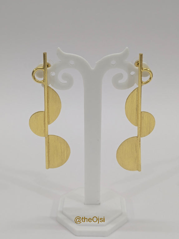 Rhythm Radiance brass stud earrings