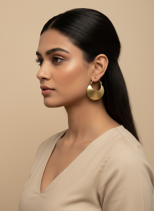Chandrika Luna 18K Gold-Plated brass Hoop earrings