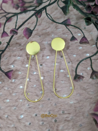 Golden Dewdrop brass Earrings