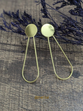 Golden Dewdrop brass Earrings