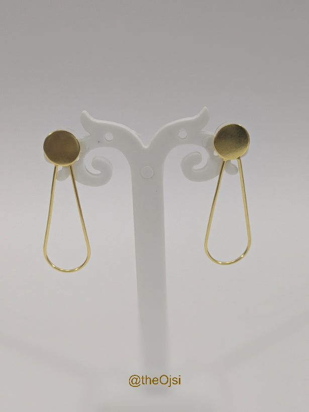 Golden Dewdrop brass Earrings
