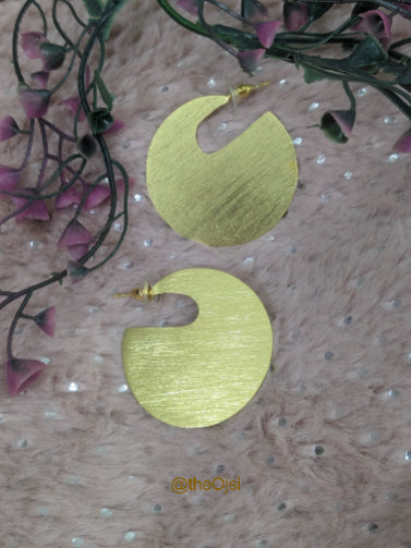 Celestial Swirl brass Hoops