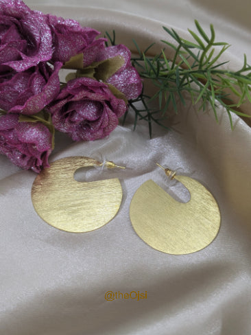 Celestial Swirl brass Hoops