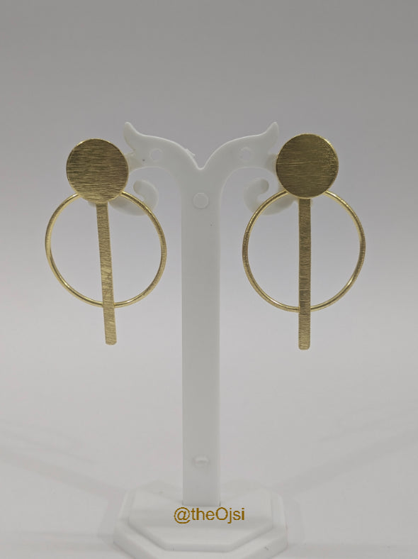 Solar Harmony brass stud earrings