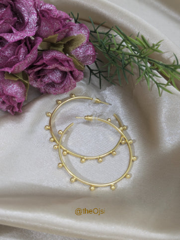 Sunbeam Hoops brass earrings
