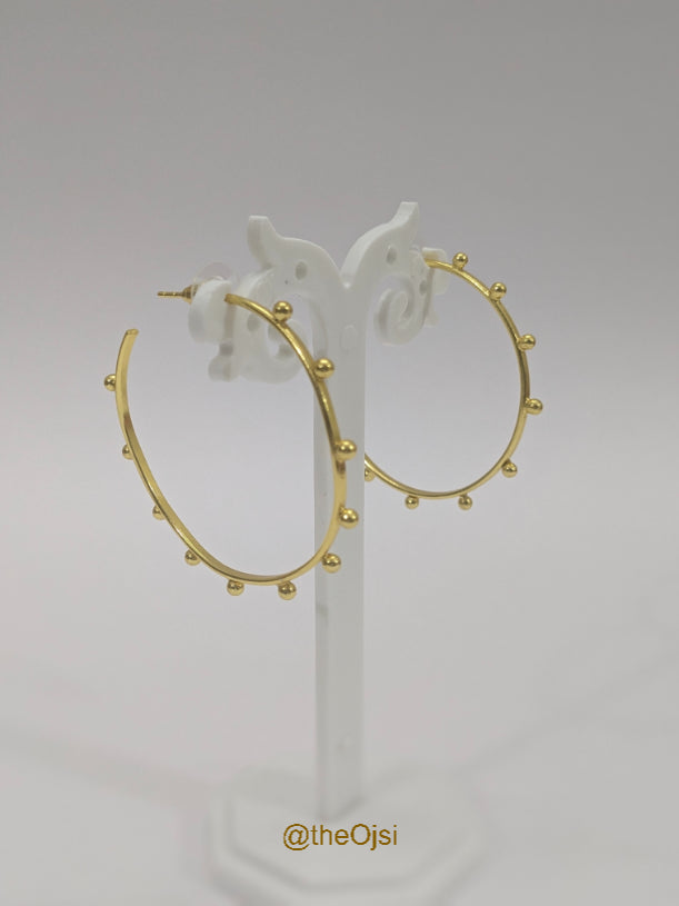 Sunbeam Hoops brass earrings