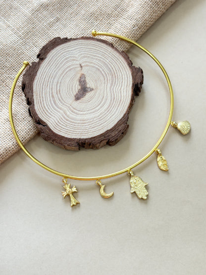 Vihara 18K Gold-Plated Brass Hasli Necklace