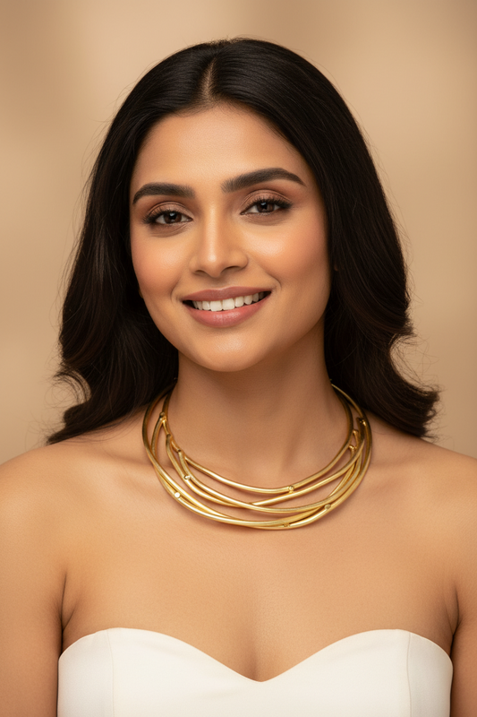 Tarang 18K Gold-Plated Brass Hasli Necklace