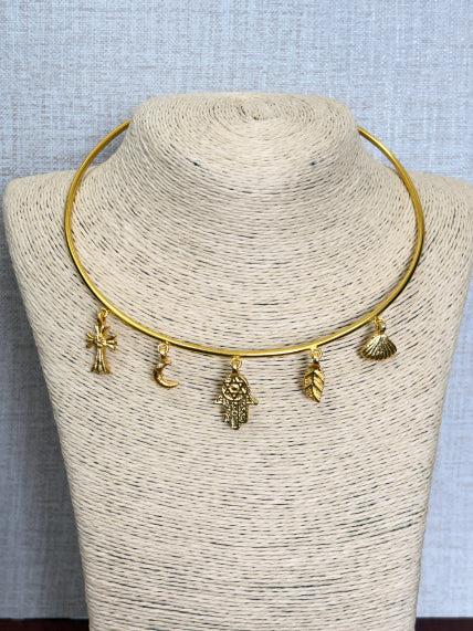 Vihara 18K Gold-Plated Brass Hasli Necklace