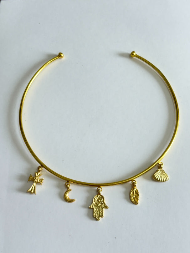 Vihara 18K Gold-Plated Brass Hasli Necklace