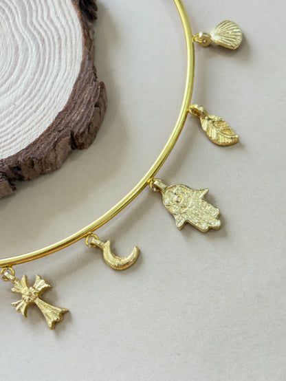 Vihara 18K Gold-Plated Brass Hasli Necklace