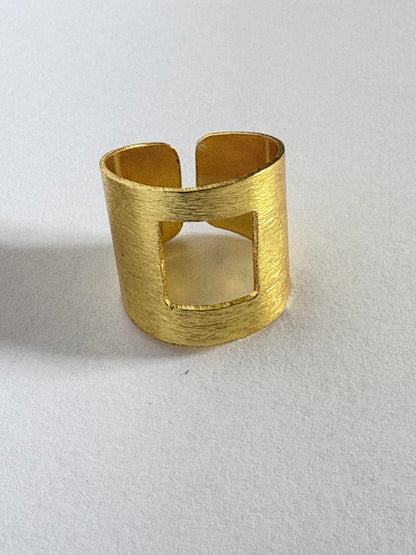 Udaan Unisex 18K Gold-Plated Brass Ring