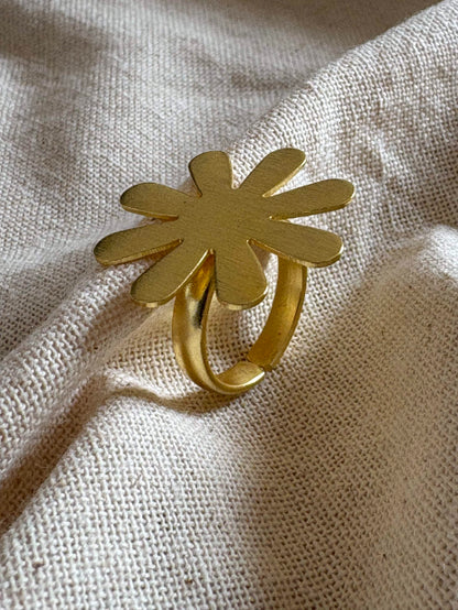 Kusum 18K Gold-Plated brass ring