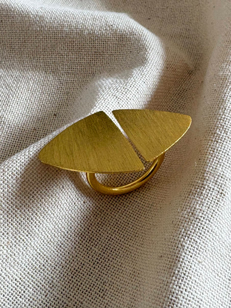 Navina 18k Gold-Plated Brass Ring