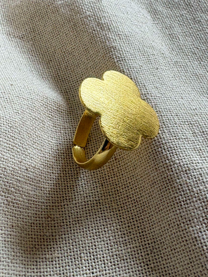 Sugandha Floral 18K Gold-Plated Brass Ring