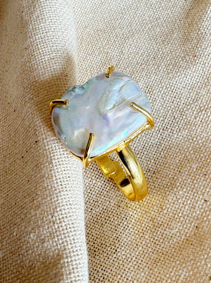Ila freshwater baroque pearl ring