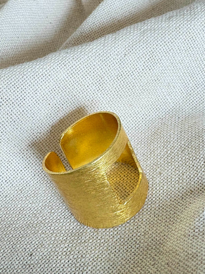 Udaan Unisex 18K Gold-Plated Brass Ring