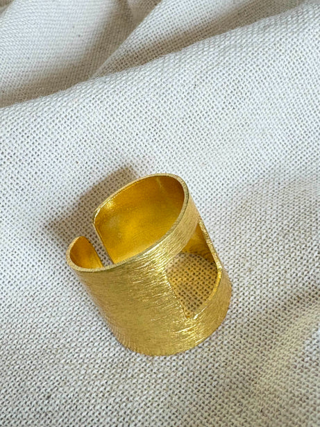 Udaan Unisex 18K Gold-Plated Brass Ring