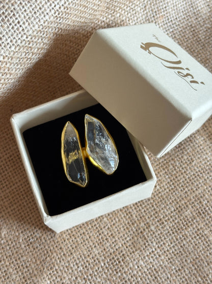 Adhyaa Amethyst 18K Gold-Plated brass ring