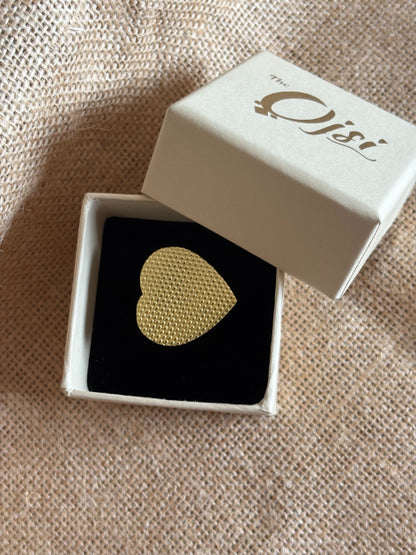 Hridaysi Heart 18K Gold-Plated Brass Ring