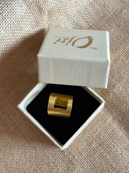 Udaan Unisex 18K Gold-Plated Brass Ring