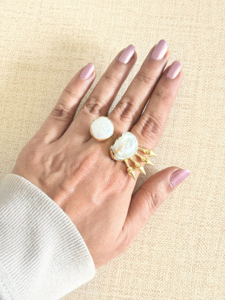 Ishani freshwater baroque pearl ring