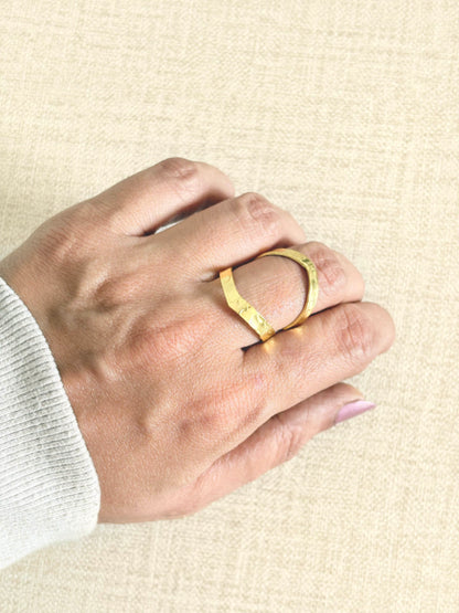 Divya 18K Gold-Plated brass ring