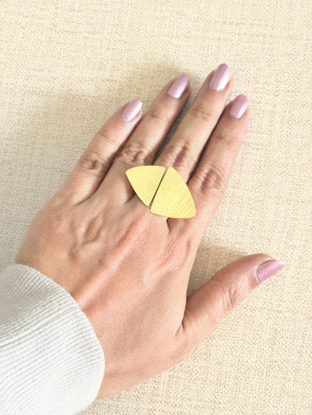 Navina 18k Gold-Plated Brass Ring