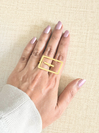 Aarohi 18K Gold-Plated Brass Ring