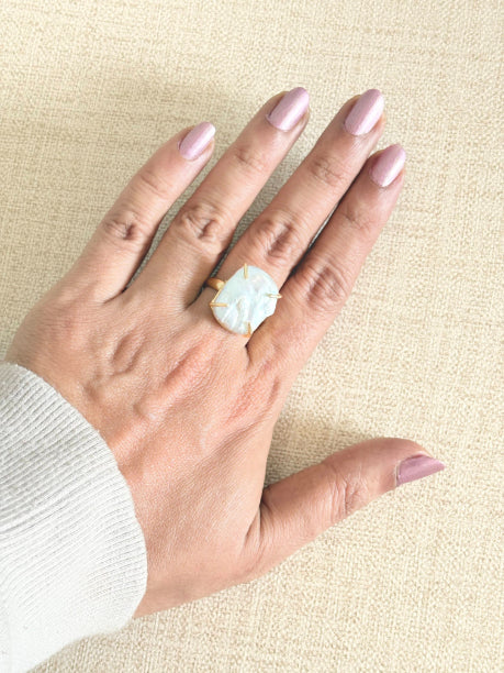 Ila freshwater baroque pearl ring
