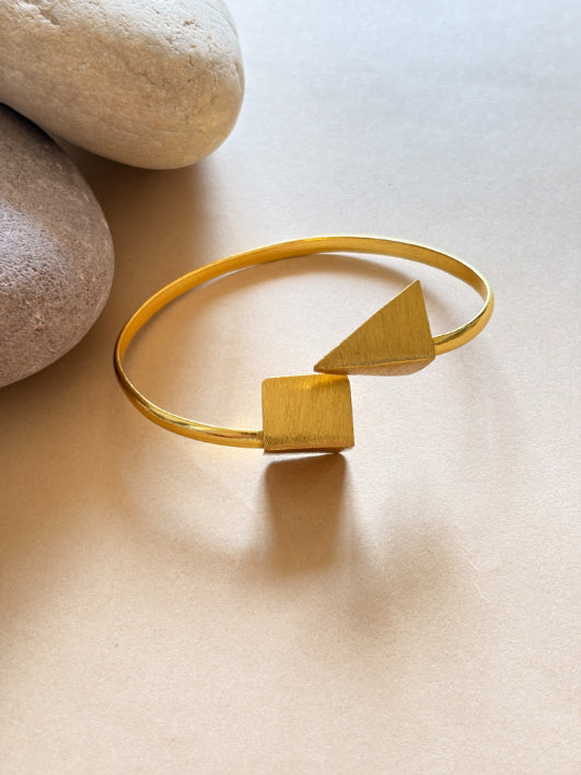 Samatva 18K gold-Plated Brass HandCuff