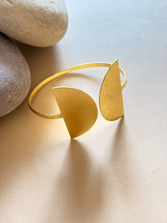 Ardh Chandra 18K gold-Plated Brass HandCuff