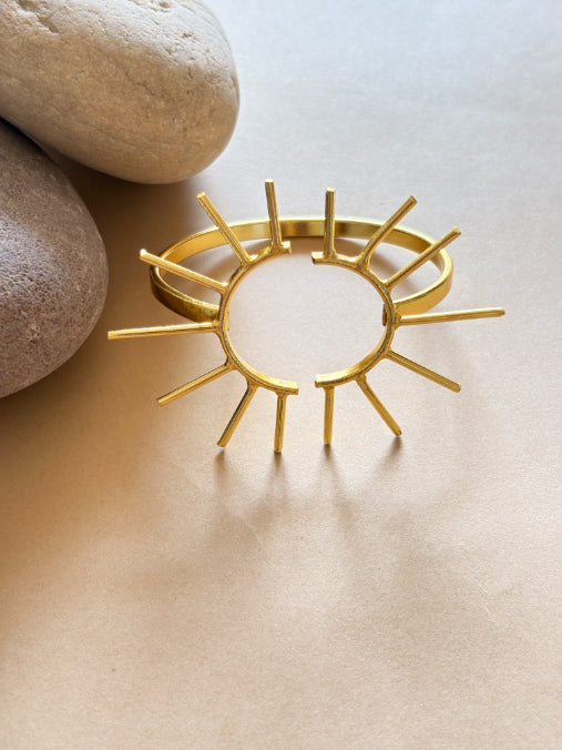 Suryaa Sunlit 18K gold-Plated Brass HandCuff