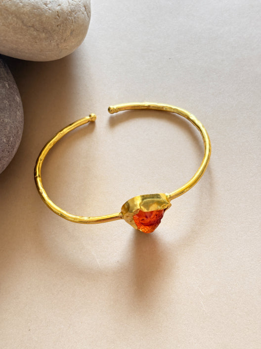 Tejas 18K gold-Plated Brass HandCuff