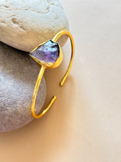 Pragna 18K gold-Plated Brass HandCuff