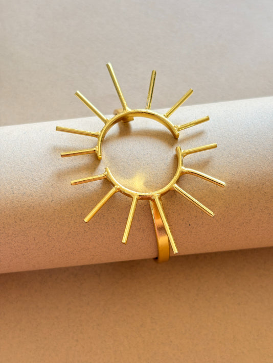 Suryaa Sunlit 18K gold-Plated Brass HandCuff