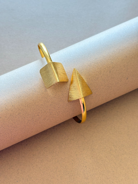 Samatva 18K gold-Plated Brass HandCuff