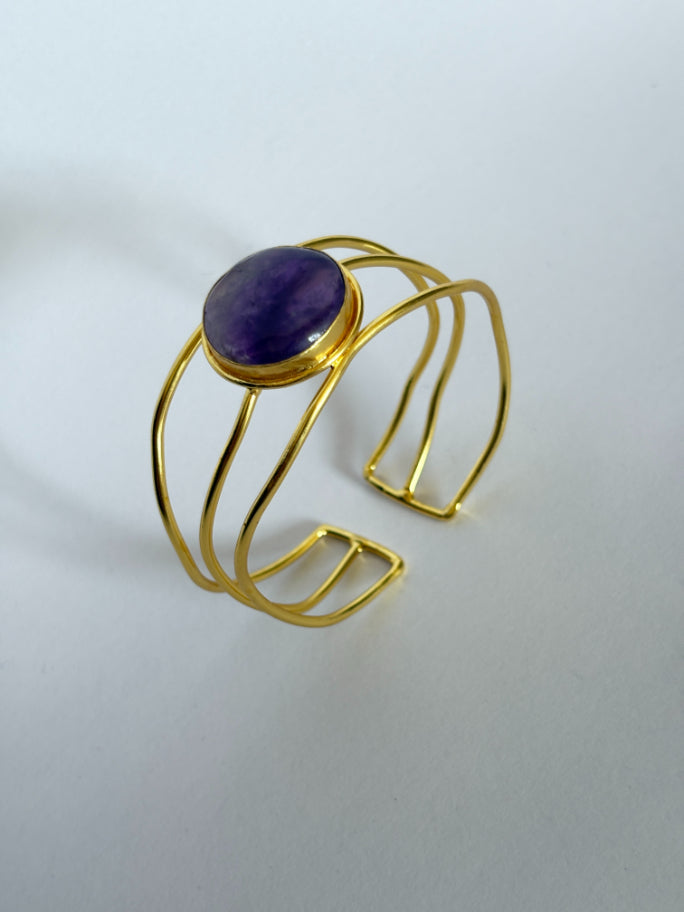 Jyotsna 18K gold-Plated Brass HandCuff
