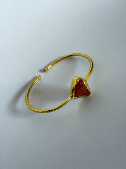 Tejas 18K gold-Plated Brass HandCuff