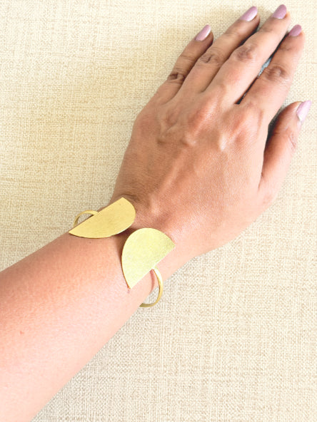 Ardh Chandra 18K gold-Plated Brass HandCuff