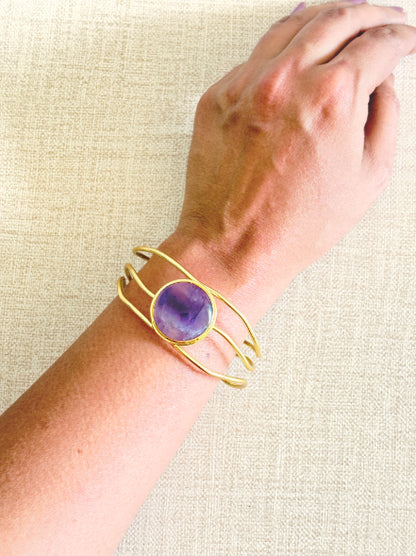 Jyotsna 18K gold-Plated Brass HandCuff