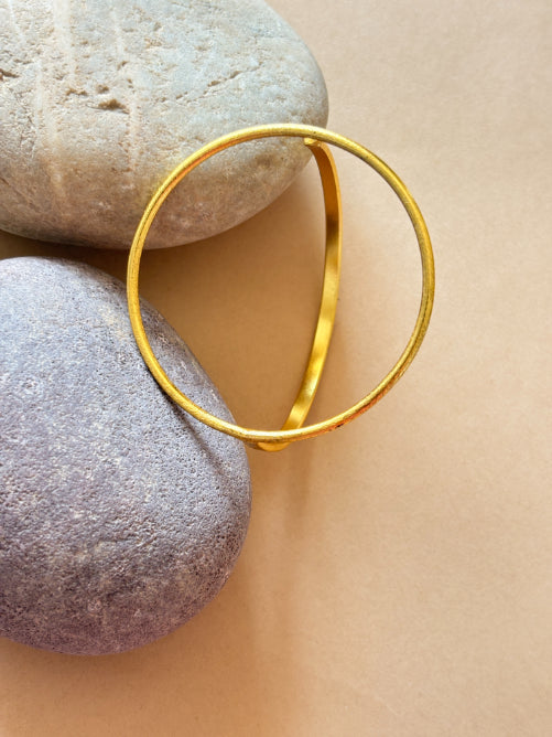 Sarala 18K gold-Plated Brass HandCuff