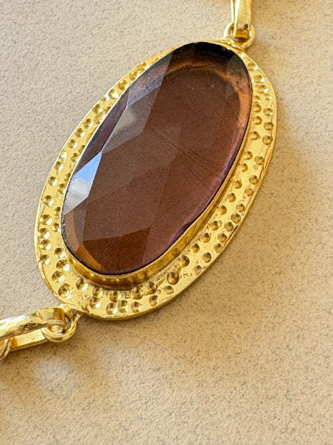 Ameya amethyst 18K Gold-Plated Brass Choker Set
