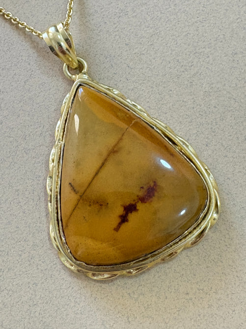 Bhumi Mookaite Jasper 18K Gold-Plated Brass Neckpiece
