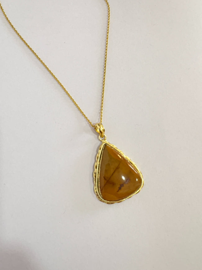 Bhumi Mookaite Jasper 18K Gold-Plated Brass Neckpiece