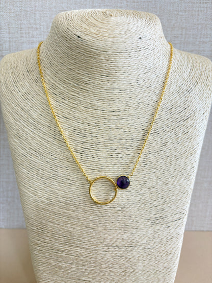 Vriti Amethyst 18K Gold-Plated Brass Neckpiece