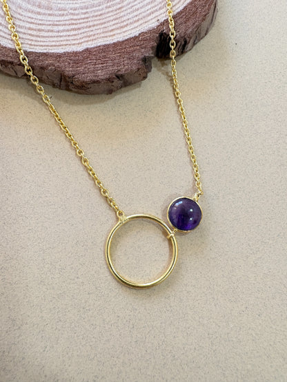 Vriti Amethyst 18K Gold-Plated Brass Neckpiece