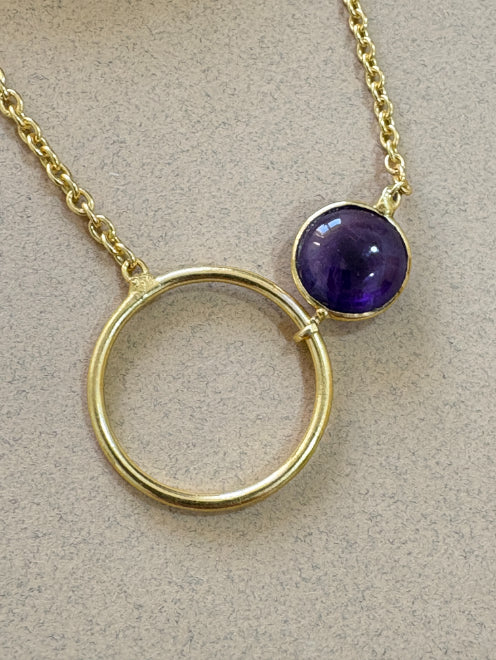 Vriti Amethyst 18K Gold-Plated Brass Neckpiece