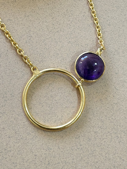 Vriti Amethyst 18K Gold-Plated Brass Neckpiece