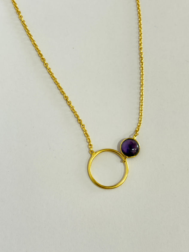 Vriti Amethyst 18K Gold-Plated Brass Neckpiece